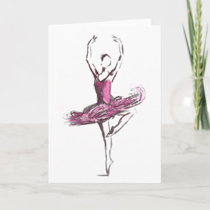 Tarjeta de felicitaciones de la bailarina