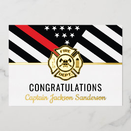 Tarjeta de felicitaciones de la línea roja delgada