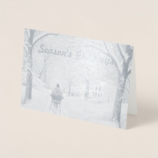 Tarjeta de felicitaciones de la temporada de Woods (Anverso)