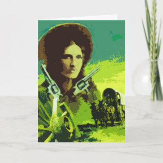 Tarjeta de felicitaciones de la vaquera del arte