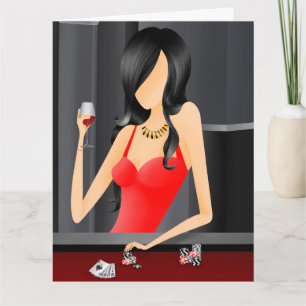 Tarjeta de felicitaciones de Lady Casino Las Vegas