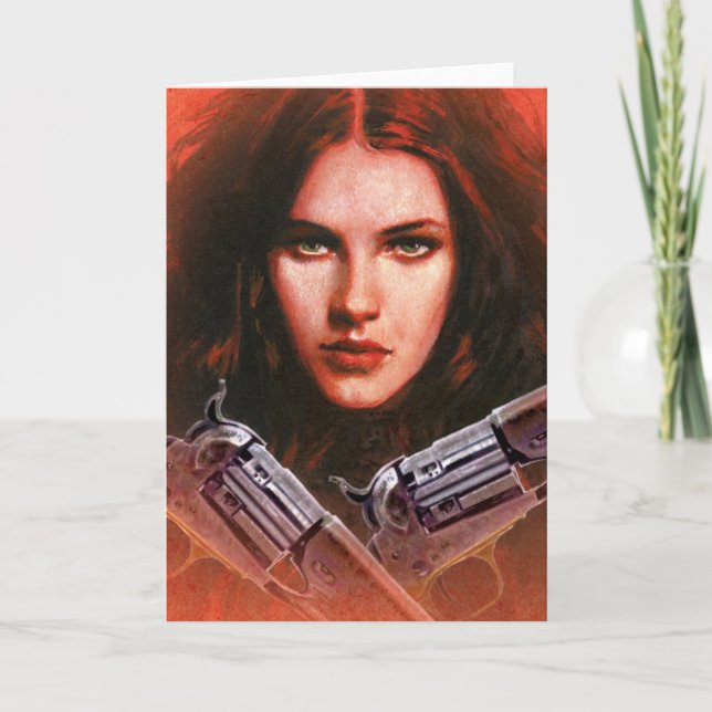 Tarjeta de felicitaciones de Lady Outlaw (Anverso)