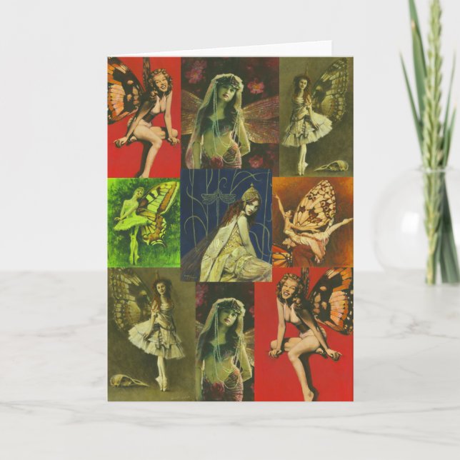 Tarjeta de felicitaciones de las Fechas Vintage (Anverso)