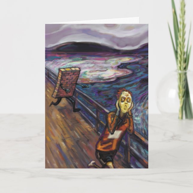 Tarjeta de felicitaciones de maratón - Golpeando l (Anverso)