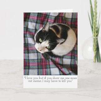 Tarjeta de felicitaciones de Meme del gato