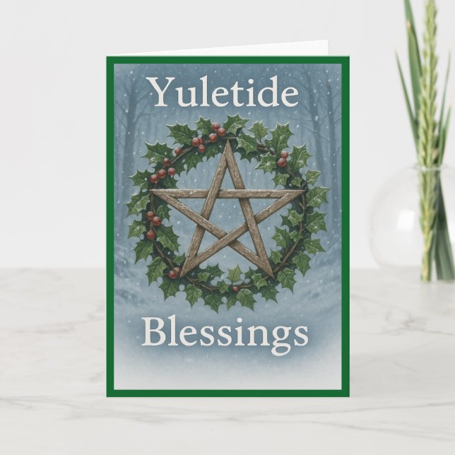 Tarjeta de Felicitaciones de Navidad Bendiciones d (Anverso)