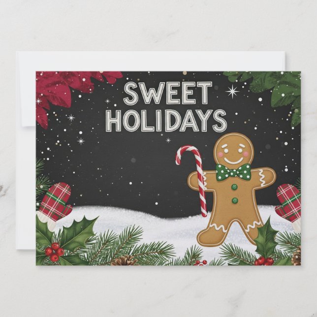 Tarjeta de felicitaciones de Navidad Sweet Holiday (Anverso)