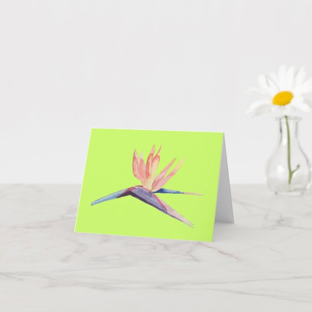 Tarjeta de felicitaciones de pájaro de paraíso (Planta pequeña)