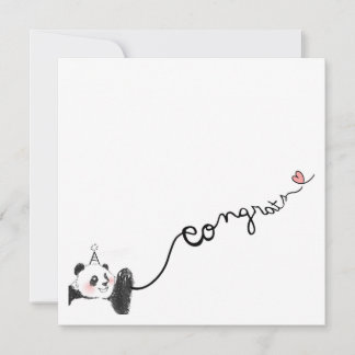 Tarjeta de felicitaciones de Panda