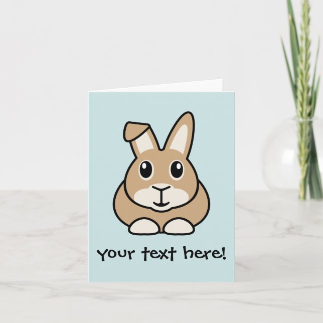 Tarjeta de felicitaciones de personalizado Rabbit (Anverso)