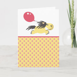 Tarjeta de felicitaciones de Pony y Balloon