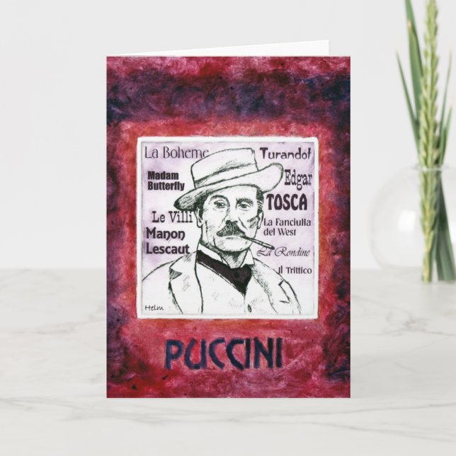 Tarjeta de felicitaciones de PUCCINI (Anverso)