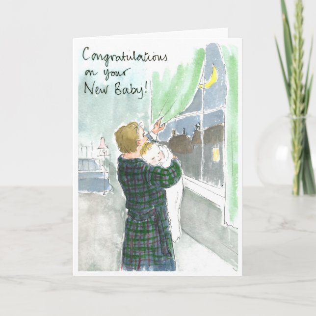 Tarjeta de felicitaciones de recién nacido (Anverso)
