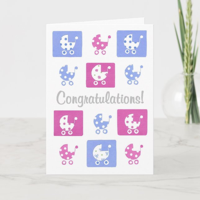 Tarjeta de felicitaciones de recién nacido (Anverso)