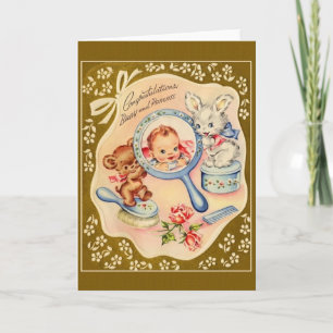 Tarjeta de felicitaciones de Recién nacido de époc