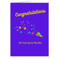 Tarjeta de felicitaciones de resultados de examen