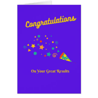 Tarjeta de felicitaciones de resultados de examen