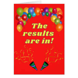Tarjeta de felicitaciones de resultados de examen