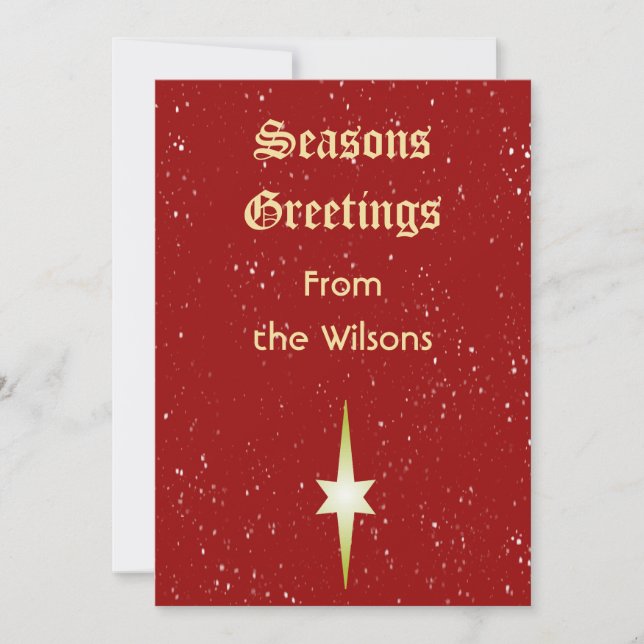 Tarjeta de felicitaciones de temporada (Anverso)