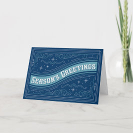 Tarjeta de felicitaciones de temporada 2020 | Azul