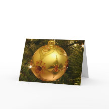 Tarjeta de felicitaciones de temporada con ornamen