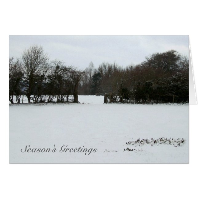 Tarjeta de felicitaciones de temporada de Snowscap (Anverso (Horizontal))