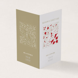 Tarjeta de felicitaciones de temporada moderna y e