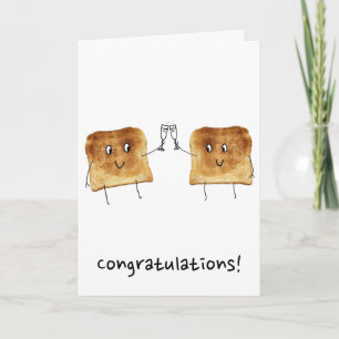 Tarjeta de felicitaciones de tostadas
