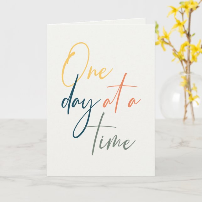 Tarjeta de felicitaciones de un día a otro anivers (flor amarilla)