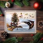 Tarjeta de felicitaciones de Victorian Odd Seasons<br><div class="desc">Tarjeta de Navidades extraños victorianos de época. Imagen vintage de alta calidad.</div>