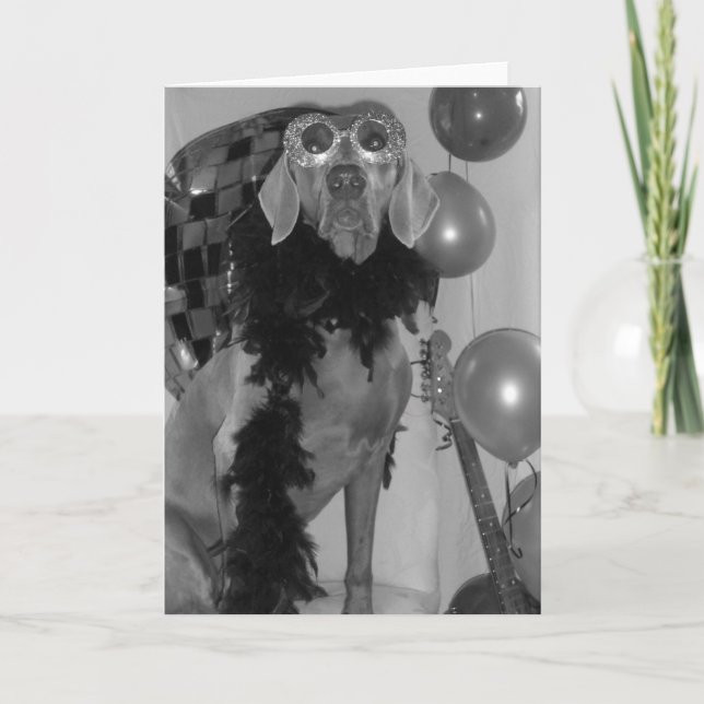 Tarjeta de felicitaciones de Weimaraner (Anverso)