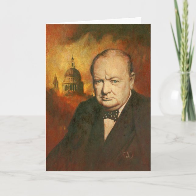 Tarjeta de felicitaciones de Winston Churchill (Anverso)