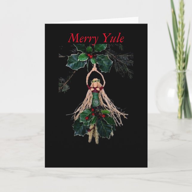 Tarjeta de felicitaciones de Yule de la vid (Anverso)