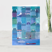 Tarjeta de felicitaciones del Blues de París