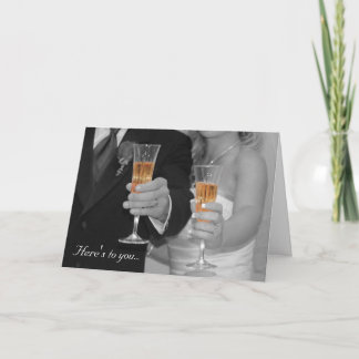 Tarjeta de felicitaciones del boda