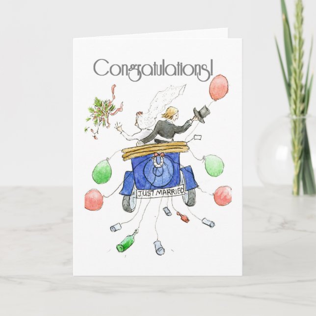 Tarjeta de felicitaciones del boda (Anverso)