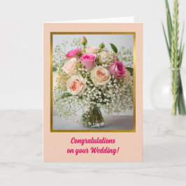 Tarjeta de felicitaciones del boda