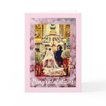 Tarjeta de felicitaciones del boda