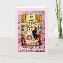 Tarjeta de felicitaciones del boda