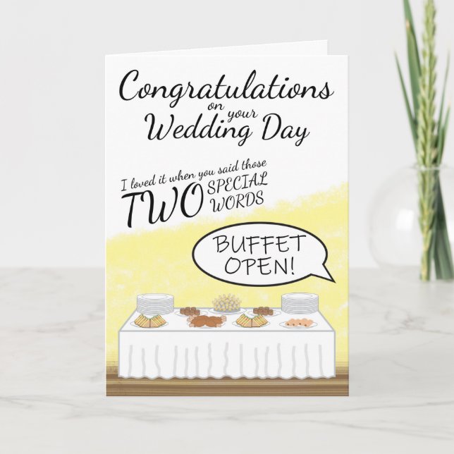 Tarjeta de felicitaciones del boda (Anverso)