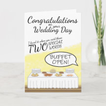 Tarjeta de felicitaciones del boda