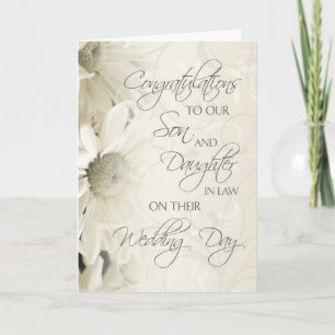 Tarjeta De Felicitaciones Del Boda De Derecho Hijo