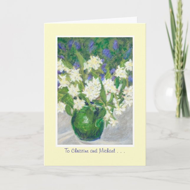 Tarjeta de felicitaciones del Boda de personalizab (Anverso)