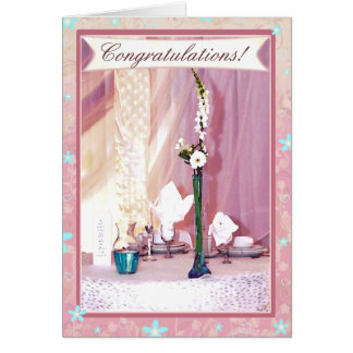 Tarjeta de felicitaciones del Boda de texto del Pe