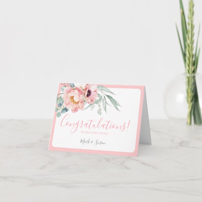 Tarjeta de felicitaciones del Boda Eucalyptus Peon (Anverso)