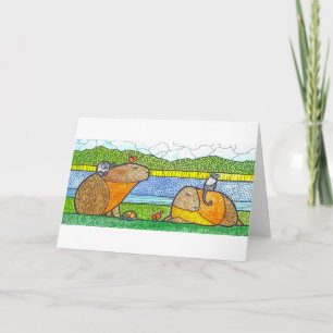 Tarjeta de felicitaciones del Capybara