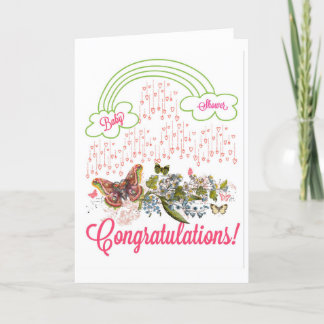 Tarjeta de felicitaciones del Chica de Baby Shower