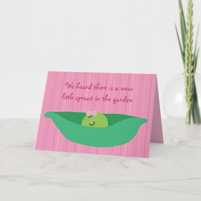 Tarjeta de felicitaciones del Chica del Recién nac (Anverso)