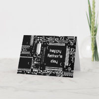 Tarjeta de felicitaciones del circuito B&W 2 'Día 