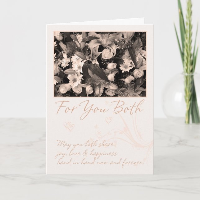 Tarjeta de felicitaciones del día de la boda (Anverso)